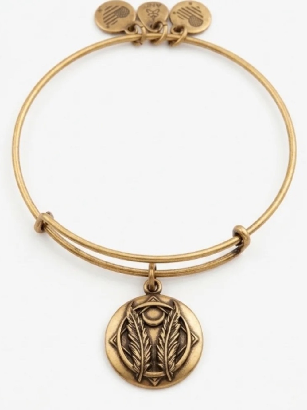 Alex and Ani Gold Tone Godspeed Expandable Bangle Bracelet